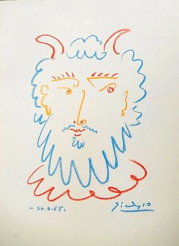 Drucke, Tête de Faune, Pablo Picasso