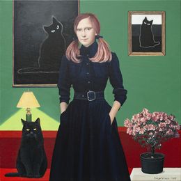 Gemälde, Echo of the Black Cat, Nataliya Bagatskaya