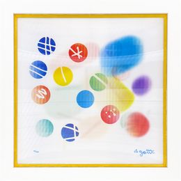 Drucke, Happy Days (rare framed, signed agamograph - 4D lenticular),, Yaacov Agam