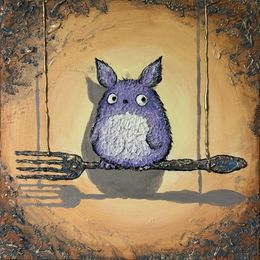 Gemälde, Totoro on a fork swing, Joanna Misoteri