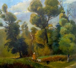 Gemälde, Aunt Masha and the Goats, Oleg Litvinov