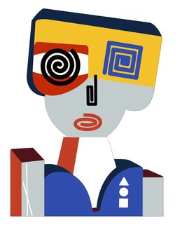 Skulpturen, Cubistic – Free standing Double Sided sculpture, Zion Ezri