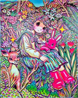 Gemälde, Chun-Ja's Multiverse Story - Chunja and Pink Rabbit, Shin Seung-Hun
