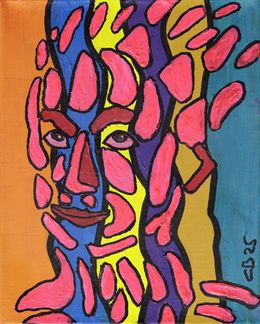 Gemälde, Le puzzle du regard, série: Ajournements - Portrait fragmenté, Christian Bader