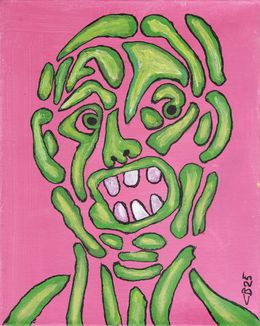 Gemälde, Forme en éclats, série: Ajourements - Portrait fragmenté, Christian Bader