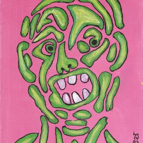Gemälde, Forme en éclats, série: Ajourements - Portrait fragmenté, Christian Bader