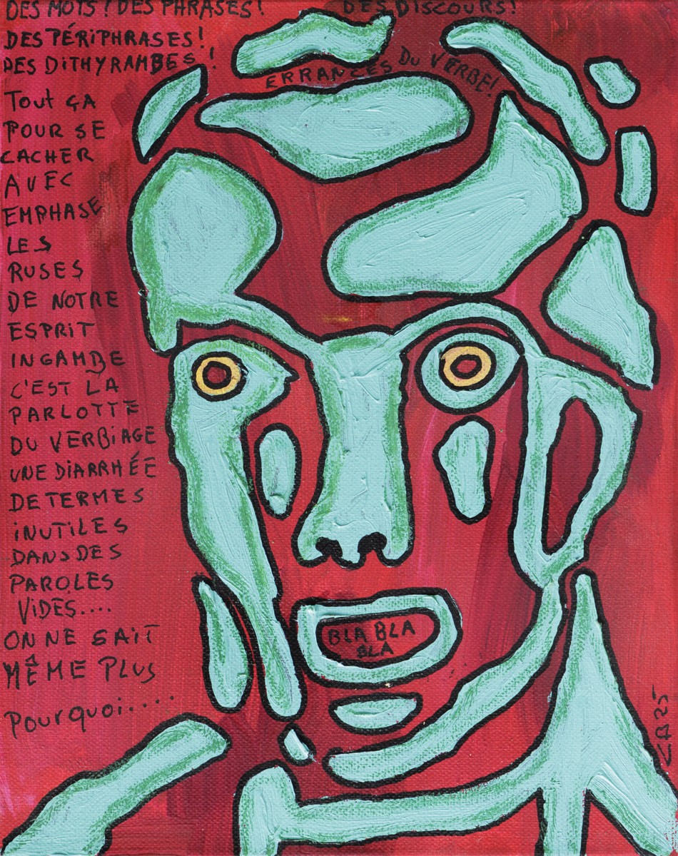 Christian Bader, La parlotte du verbiage, série: Ajourements - Portrait fragmenté Christian Bader, La parlotte du verbiage, série: Ajourements - Portrait fragmenté