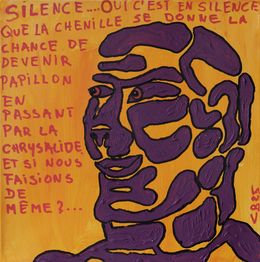 Gemälde, Identité morcelée, série: Ajourements - Portrait fragmenté, Christian Bader