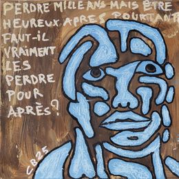 Gemälde, Fragments d'âme, série: Ajourements - Portrait fragmenté, Christian Bader