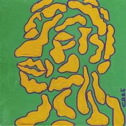 Gemälde, Respiration absurde d'une énergie en dérive, série: Ajourements - Portrait fragmenté (3), Christian Bader