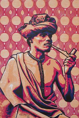 Drucke, Amukoko (Enjoyment Galore -21st Century, Contemporary Figurative, Africa Linocut, Tosin Oyeniyi