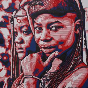 Drucke, Iwoye (Perception 2) - 21st Century, Contemporary Figurative, Africa Linocut, Tosin Oyeniyi