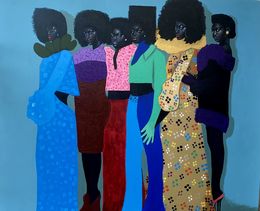 Gemälde, Fashion Statement - 21st Century, Contemporary, Figurative Portrait, Modern Women, Samson Toba