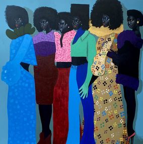 Painting, Fashion Statement - 21st Century, Contemporary, Figurative Portrait, Modern Women, Samson Toba