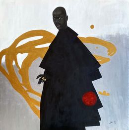 Gemälde, Silver and Gold I Have All But Happiness? -21st Century, Contemporary Figurative, Samson Toba