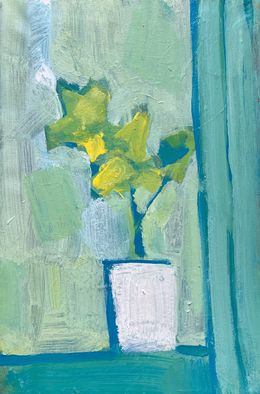 Gemälde, White Flower Pot, Zakhar Shevchuk