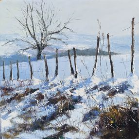 Peinture, Neige en Bourgogne, Célestin Messaggio