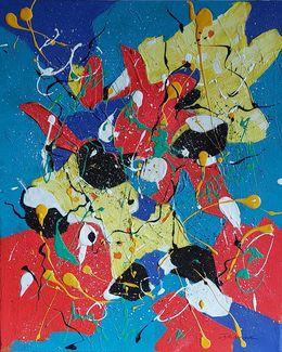 Gemälde, REF 12-25 - La danse des couleurs, Jeanne