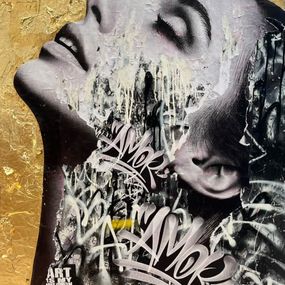 Peinture, Woman sur feuille d'or, Maria De Campos