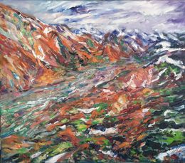 Gemälde, Rainbow in Mountains, Anna Privaloff
