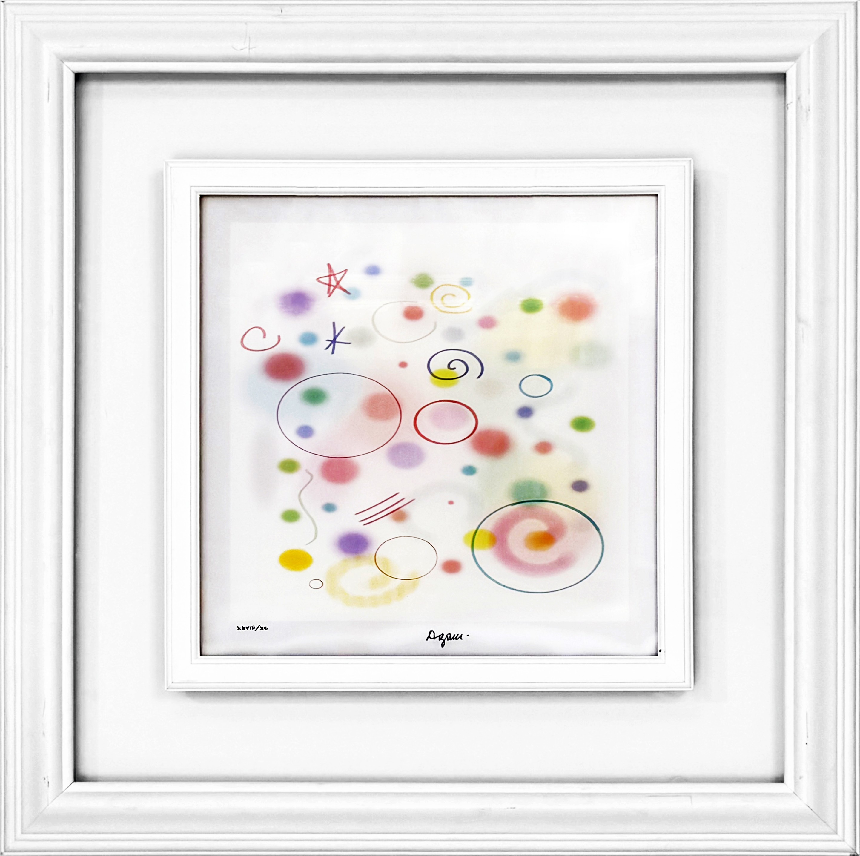 Yaacov Agam, Bubbles (rare framed, signed agamograph - 4D lenticular) Yaacov Agam, Bubbles (rare framed, signed agamograph - 4D lenticular)