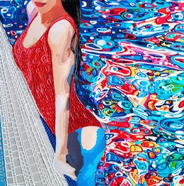 Painting, Woman in the swimming pool, Irina Bast