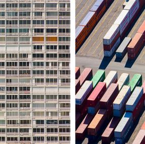 Fotografía, Balconies and Containers. Areal Architecture Photography, Jill Peters