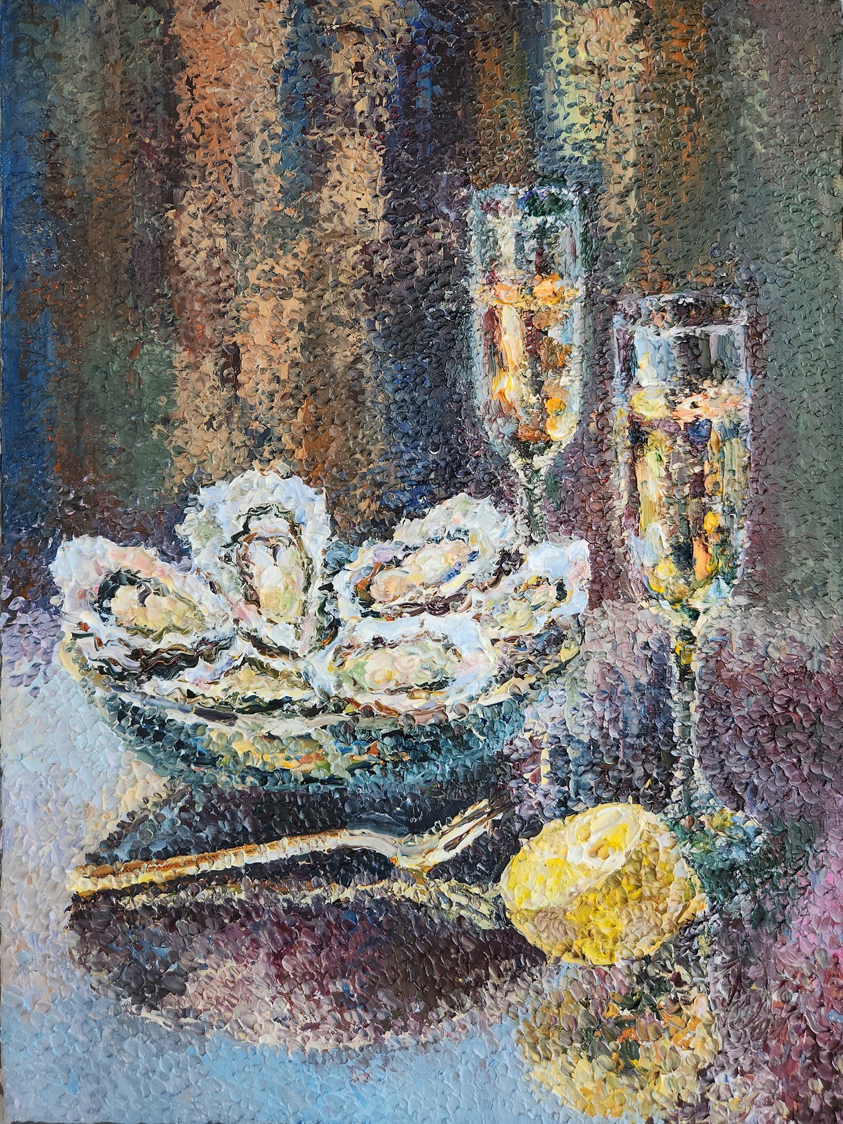 Iurii Dzhinaliev, Still life with oysters Iurii Dzhinaliev, Still life with oysters