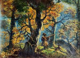 Painting, Autumn Hunting, Daniil Litvinov