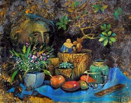 Gemälde, Still Life with Chinese Items, Daniil Litvinov