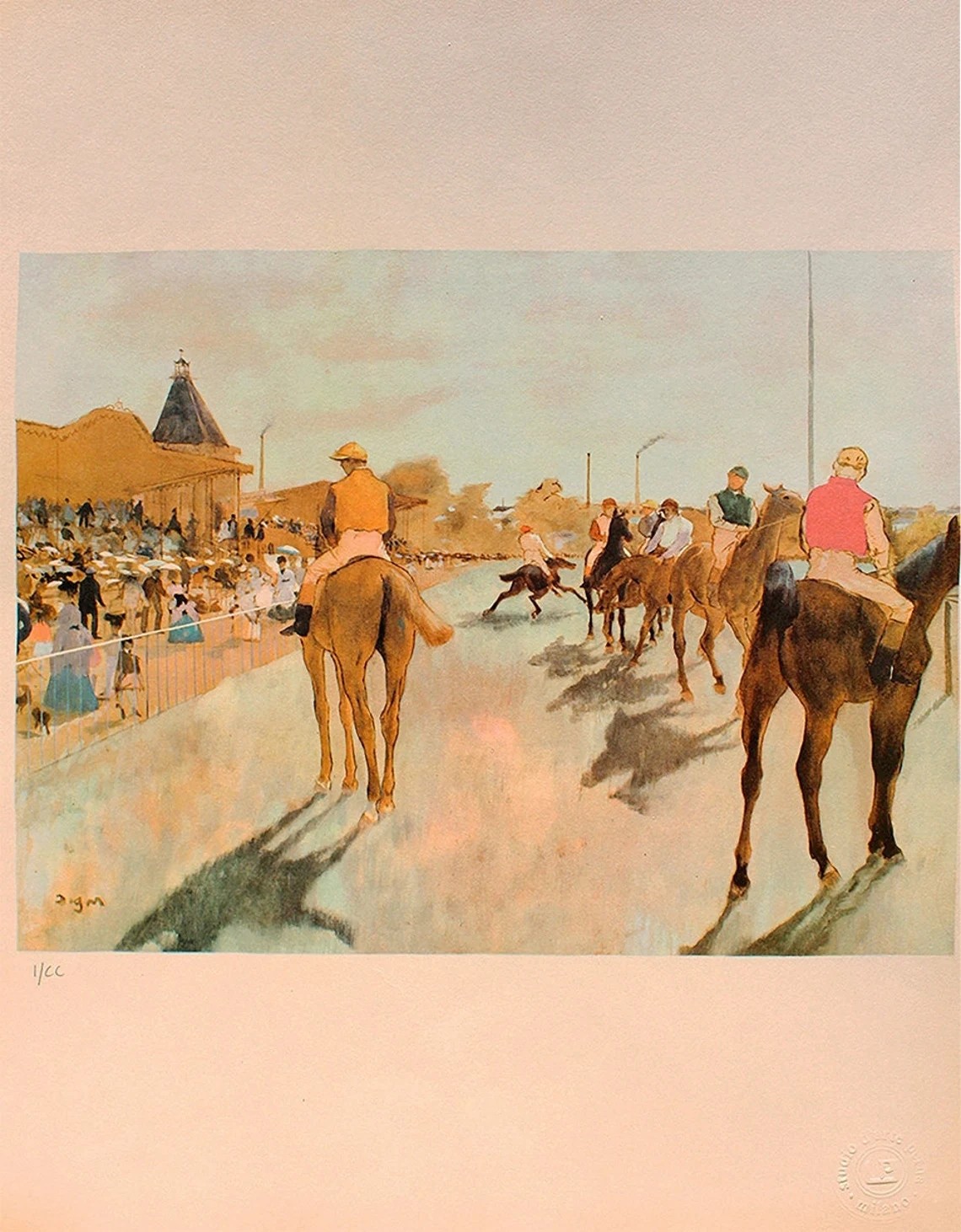 Edgar Degas, Aux courses, devant les tribunes Edgar Degas, Aux courses, devant les tribunes
