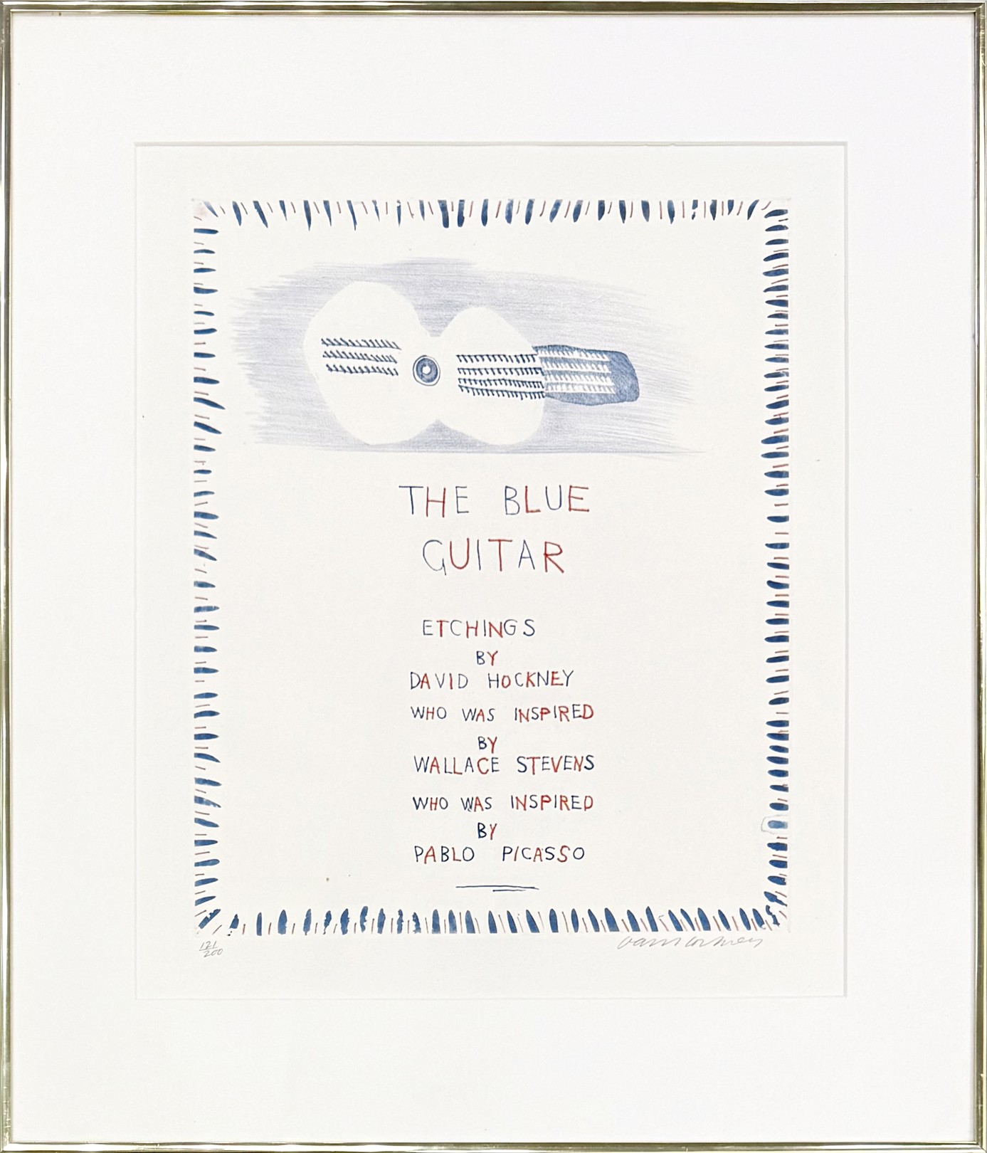 David Hockney, Title Page (from the Blue Guitar portfolio) David Hockney, Title Page (from the Blue Guitar portfolio)