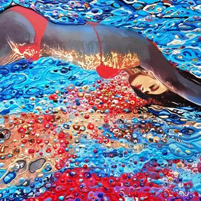 Peinture, Woman dives, Irina Bast