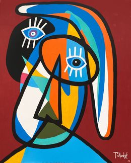 Gemälde, Retrato en fondo rojo, Enrique Pichardo