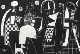 Gemälde, Cinco Mujeres, Enrique Pichardo