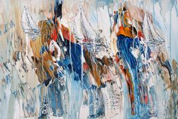 Painting, Stormy sailing XS 1, Peter Nottrott