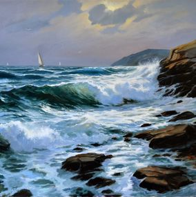 Painting, The silver sea, Serghei Ghetiu