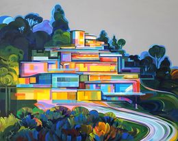 Painting, Light on the Hill, Trayko Popov