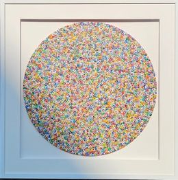 Gemälde, Blanc multicolore, Noj Barker