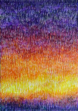 Fine Art Drawings, Sunset and Rain, Gaëlle Wagner
