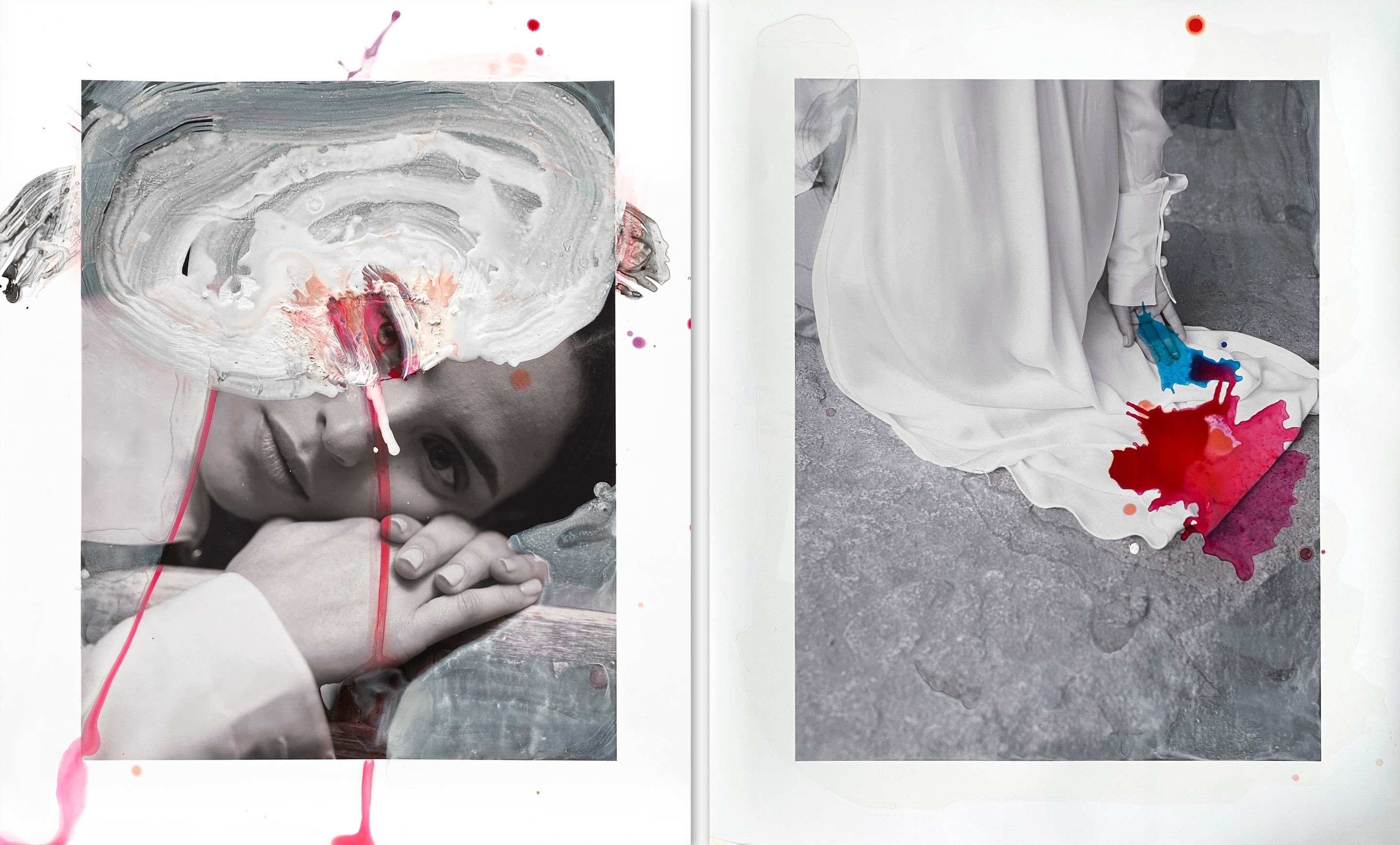Hunter & Gatti, Tokyo and Ceremony II, Diptych. Photograph intervened by the artists Hunter & Gatti, Tokyo and Ceremony II, Diptych. Photograph intervened by the artists