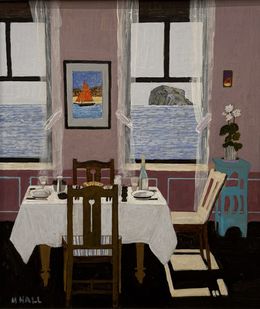 Gemälde, View of Bass Rock, Mike Hall