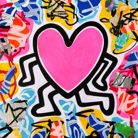 Painting, Love heart (a tribute to Haring), Dr. Love