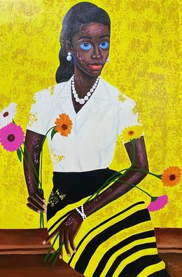 Gemälde, Flower Girl, Philip Letsu Komla