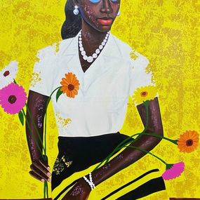 Gemälde, Flower Girl, Philip Letsu Komla