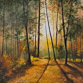 Pintura, Sunlit Forest Serenity, Sergey Miqayelyan