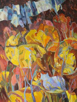 Gemälde, Golden autumn. Series Vibrations of the Earth, Mariia Voronchak