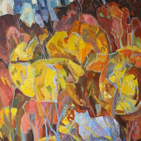 Painting, Golden autumn. Series Vibrations of the Earth, Mariia Voronchak