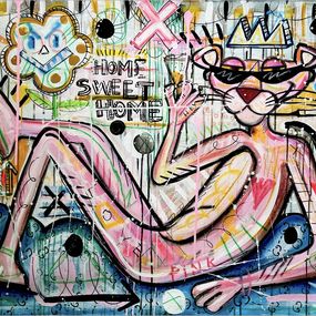Peinture, Home Pink Home, Mercedes Lagunas