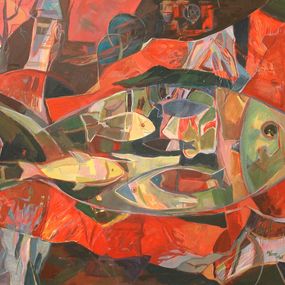 Painting, Thirsty Season .Series Vibrations of the Earth, Mariia Voronchak